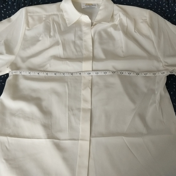Vintage Elite International White Sheer Blouse — Made in Korea - Picture 6 of 8